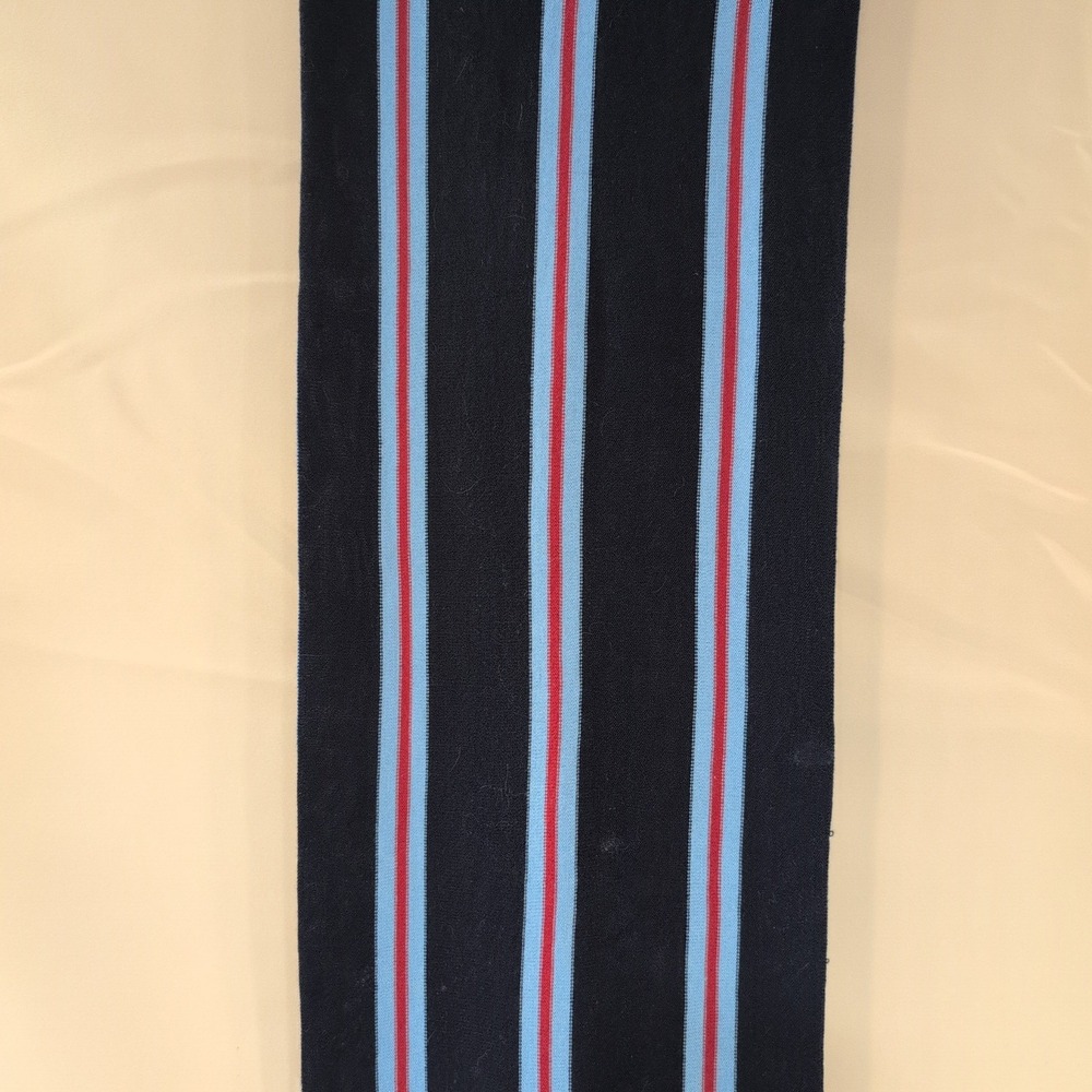 Gap Reversible Knit Scarf Blue Grey Black Striped 348238 Cotton Blend Mens Women - Picture 8 of 9
